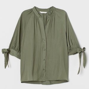 BLOUSE WITH TIE SLEEVES EUC